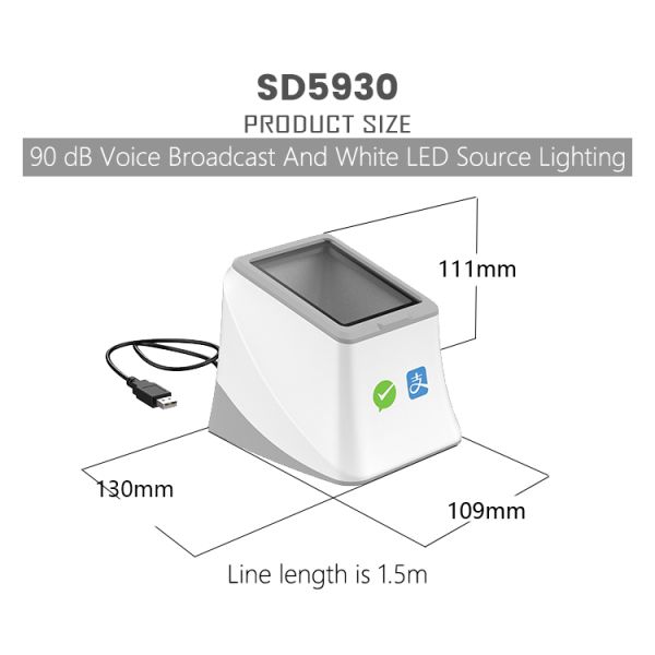 A WCMI Alipay Negative Scanner 2d Wireless bar Code Reader Desktop Barcode Scanner Platform
