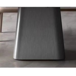 Elegant Rectangular Stainless Steel Marble Dining Table 750mm Height