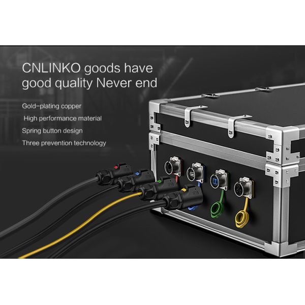 CNLINKO M24 Plug and Socket 10 Pin Aviation Waterproof Power signal Cable Plug Connector
