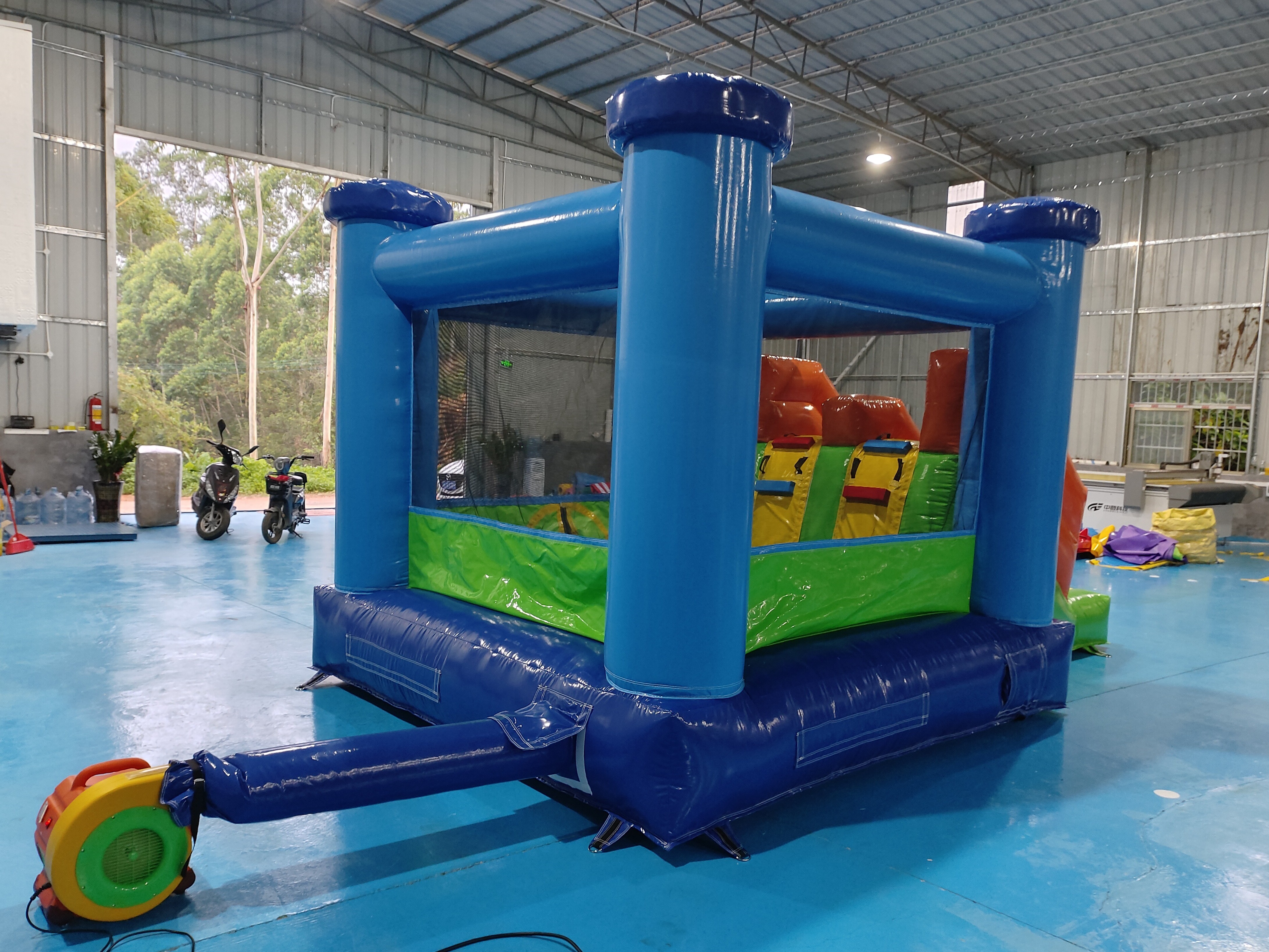 Hot Sale Inflatable Bounce House With Slide Combo Inflatable Bouncy Castle With Dry Slide For Kids