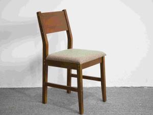 China Walnut Solid Wood Dining Chair With Cushion Sloping Back on sale
