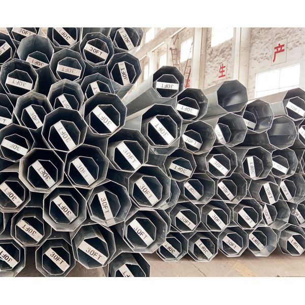 Q345 500KGF Galvanized Octagonal Pole Philippines 15kv Galvanized Pipe Post