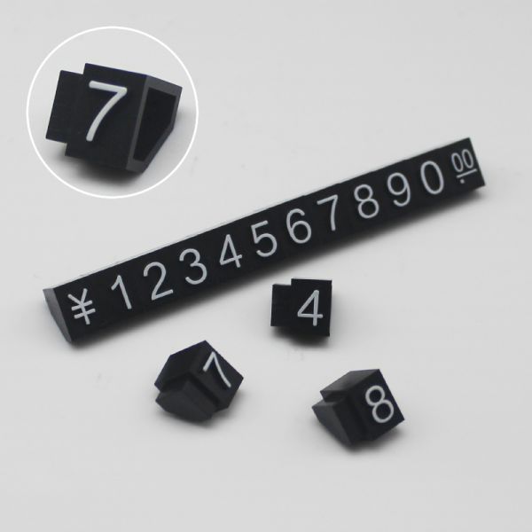 9x6mm L Plastic Cubes Adjustable Number Stand Frame Label for Jewelry Showcase Counter