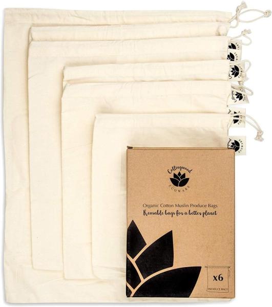 Quality Satin Strings Screen Printing Organic Cotton Bread Drawstring Bag for sale