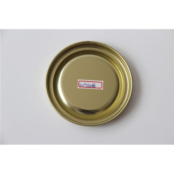 Various Size Gold / Silver / Black Metal Cap Tin Can Lid For Paper Can Packaging