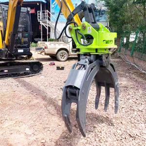 China Wooden Hydraulic Rotating Grapples , Q355B Excavator Stone Grapple on sale