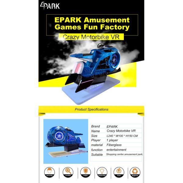 Sheet Metal 9D VR Racing Motor Simulator Game Machine Deepoon E3 Glasses