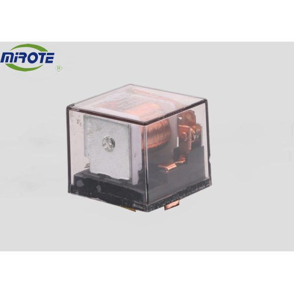 Transparent Cover 80 Amp Automotive Relay , 24 Volt Relay 4 Pin With Metal Sheet And Led Light
