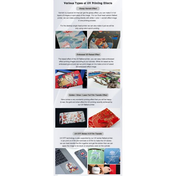 Advertisement Company Printer Machine UV Flat Printer for Clothes and Bag with High Quality with Multiple Choices on Sizes