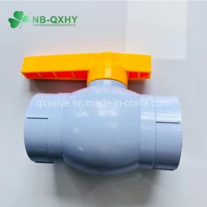China Manual Operation 2 Inch Porcelain White PVC Ball Valve for Durable and High Thickness on sale