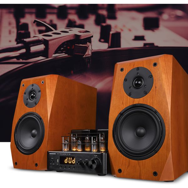 Wood Color 2 Way Passive Bookshelf Speaker For Home Audio System