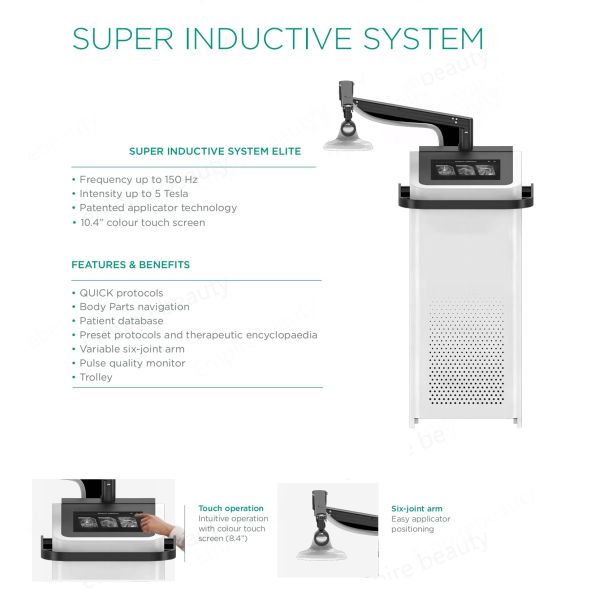 Physical therapy Inductive System Effective Pain Relief and Muscle Stimulation Laser EMS Electromagnetic FEM therapy
