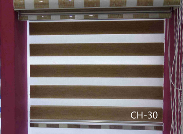 90% Shading Zebra Blinds With Blackout Linen Yarn Composition