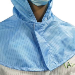 Lint Free 5mm Stripe Polyester Antistatic ESD Shawl Cap