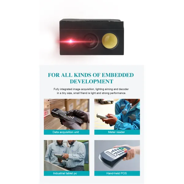 Small Embedded 1d 2D Barcode Reader CMOS Ocr Passport Barcode Scanner