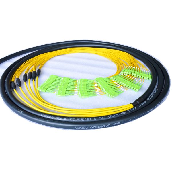 SC/FC/ST/LC 72 Pre Terminated Multi Fiber Cables OS2 Single Mode Assembly