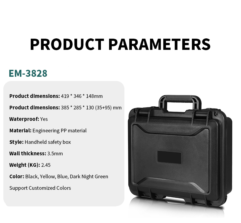 Secure Locking Portable Tool Box Easy Portability Protective Storage Case Explosion Proof