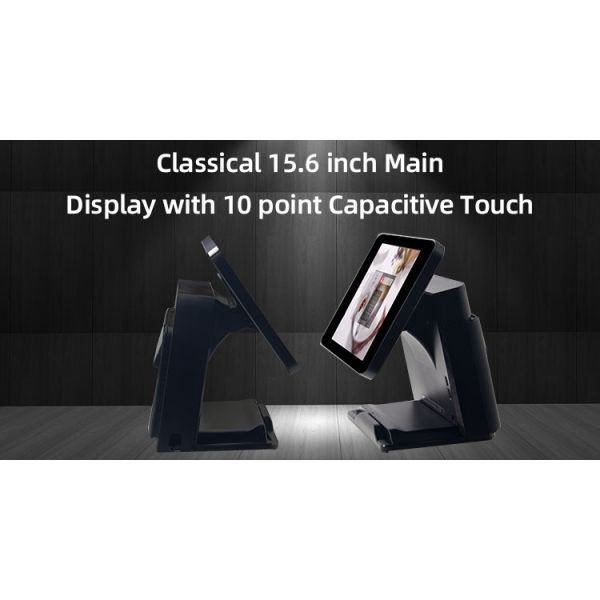 15.6 Inches Customer Display All in One Cash Register Bill Receipt Thermal Printer