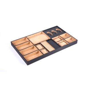 Luxury Modular Wardrobe Jewelry Drawer Organizer - Handmade Premium Leather &