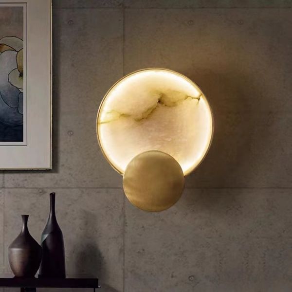 Northern Marble wall lamp corridor living room bedroom study background decorative wall lamp