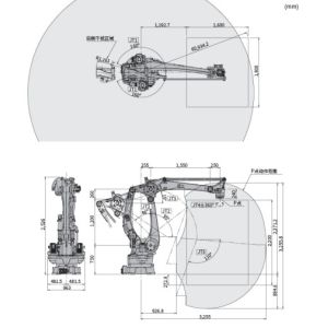 4 Axis CP130L Kawasaki Industry Robot Arm Robotic Palletization