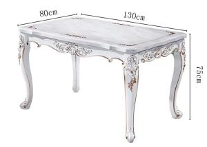 China European Retro Paint Rectangular Marble Dining Table wholesale