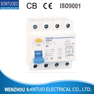 China 4 Pole B model RCCB Residual Current Circuit Breaker RCCB , 6KA Smart Circuit Breaker  on sale