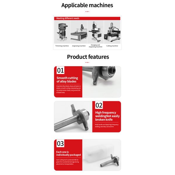 T-shaped Carbide Ball Turret Bit for Woodworking Soft Hard Solid Wood Cutting Milling Cutters Tin Coated Router Bits ODM OEM