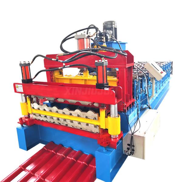 Quality Double Layer Galvanized Tile Roofing Sheet Making Machine Chain Drive for sale