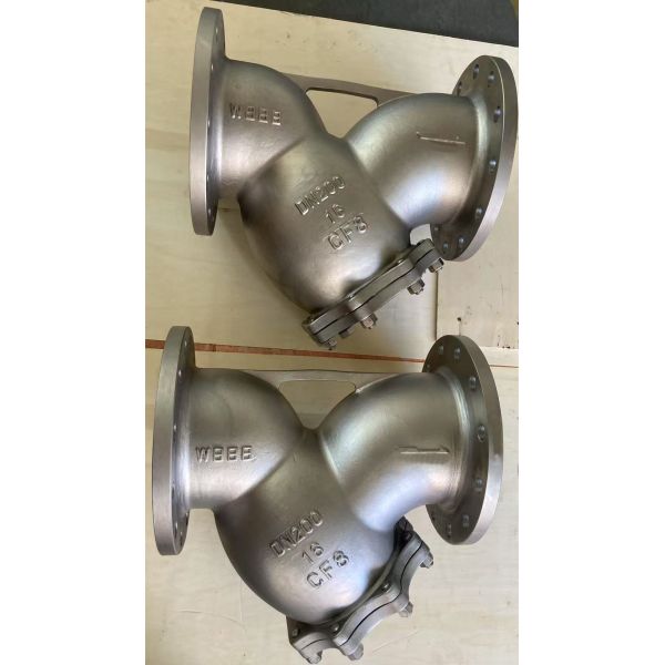 DN200 Stainless Steel Y Strainer Valve Flanged Ended Filter with 40Mesh PN16 RF