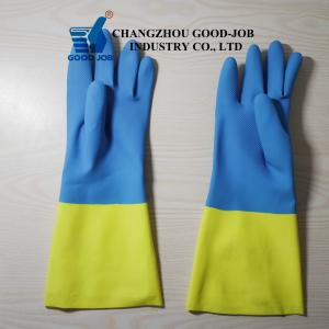 China Neoprene Rubber Latex Gloves Chemical Resistant For Furniture Paint Ink wholesale