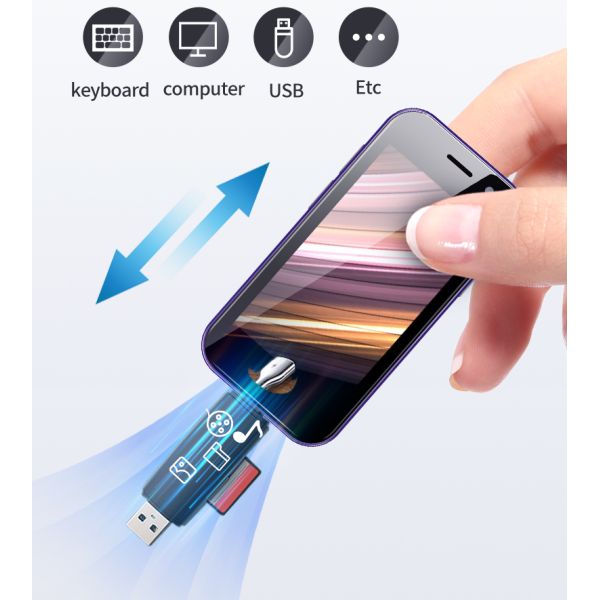 XS15 PRO EU Version 3.0'' Android 9.0 4G Small Mobile Phone Face ID Type C Dual SIM