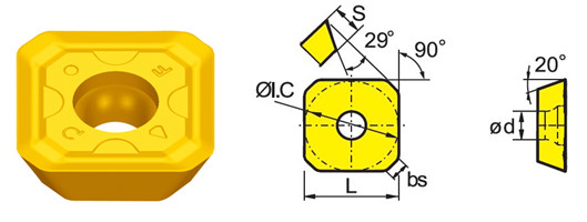SEET09T308PER,SEET12T3,High Speed Cutting Cemented Carbide Inserts / Carbide Milling Inserts