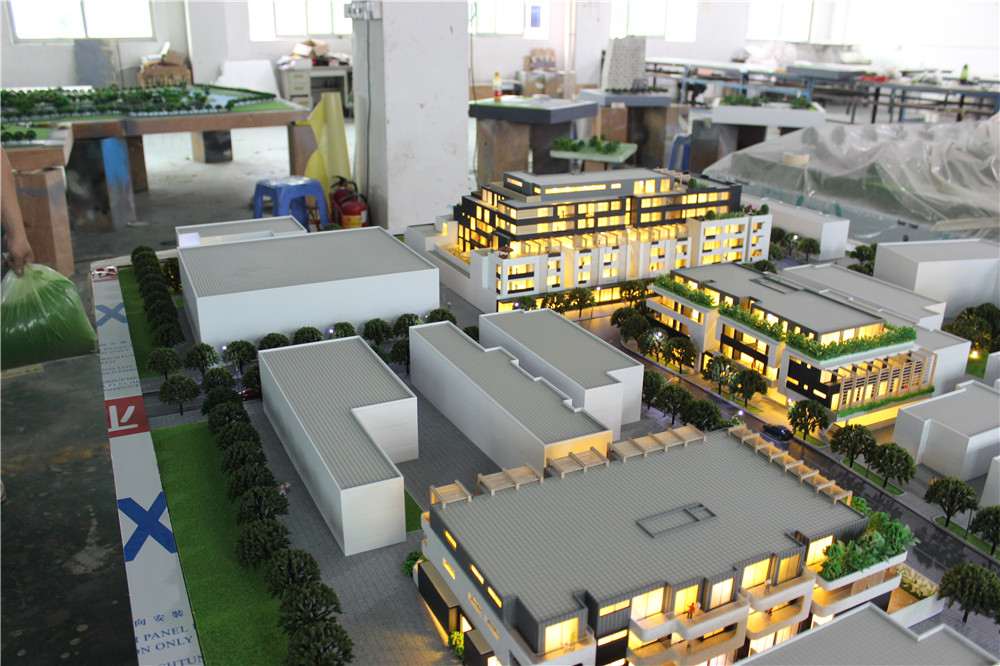 Advertising Use Residential Building Model With LED Lighting System