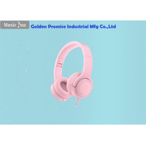 93dB Volume Limit Pink Bluetooth Gaming Headset Foldable RoHs Approved
