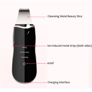 China Ultrasonic Face Scraper Face Skin Sonophoresis Electric Face Cleanser wholesale