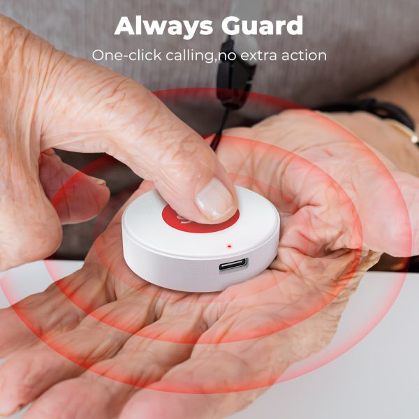Tuya WIFI Smart SOS Call Button Wireless Caregiver Pager Smart Call System Nurse Calling Elder Alert Patient Help System Smart Life