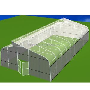 275gsm Zinc Coated Steel Pipe Greenhouse With Agricultural Plastic Film
