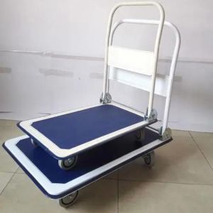 Pulling And Handling Logistics Trolley For Warehouse Folding