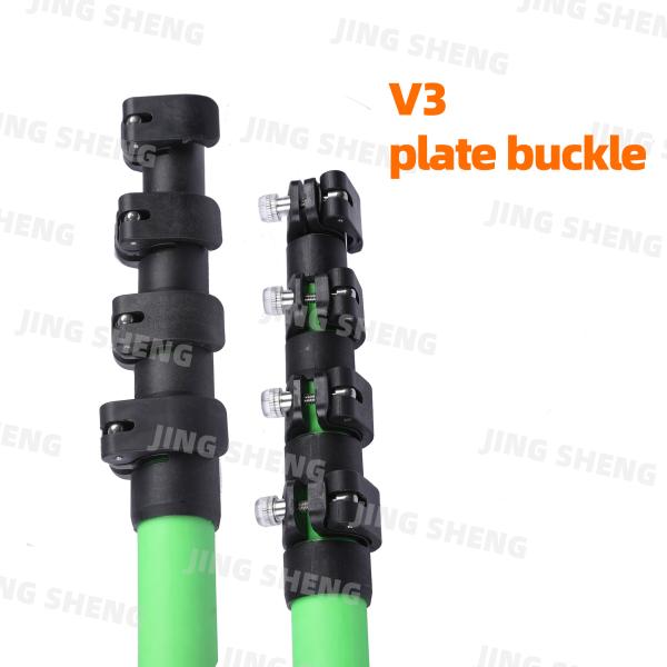 Quality 7-50ft V3 Clamp Carbon Fiber Telescopic Pole Fiberglass Reinforced For Surveying for sale