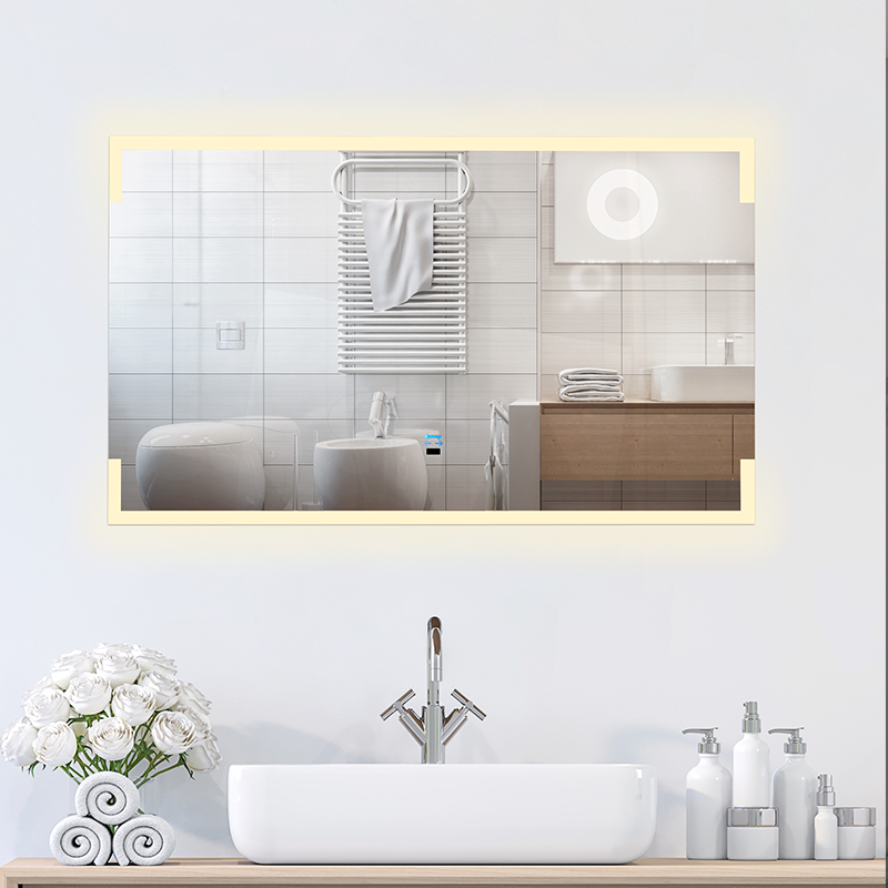 LED Ambient Light - Equipped Rectangular Bathroom Mirror: Creating an Exquisite Bathroom