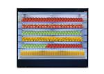 Fruit Display Rack Wall Mounted Refrigerator With Night Curtain