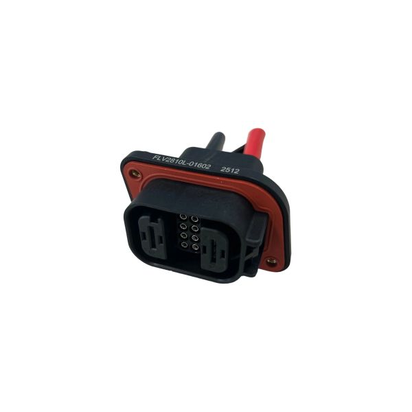FLV2+8 High-Temp Hybrid Connector 80A 600VAC Black ABS Housing for Industrial Vehicles