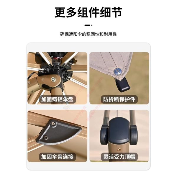 Outdoor Patio Umbrella Large Garden Sunshade For Terrace Balcony Courtyard And Open Spaces Roman Style