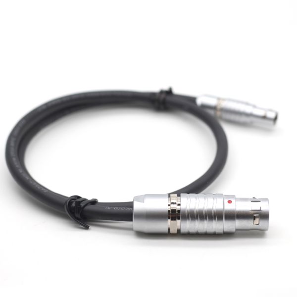 Straight Arri Alexa Mini Audio Cable , 3 Pin To 8 Pin Lemo Power Cable