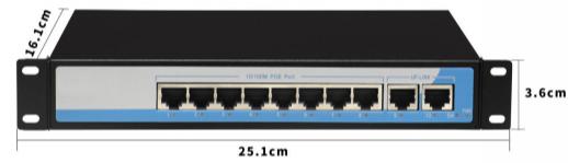 Lightweight Portable 8 Port Ethernet Switch 25.1*16.1*3.7cm For CCTV Security Camera