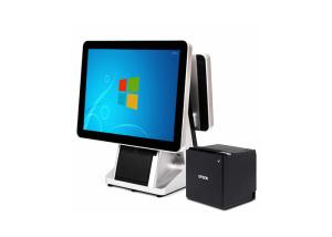 China WIFI Touch Screen POS Terminal , POS Touch Screen Computer Clean Cut Metallic Design wholesale