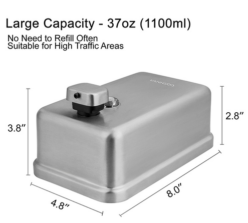1100ml Wall Mounted Automatic Soap Dispenser Bathroom Accessories For Public Toilets