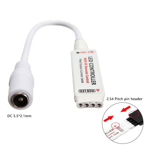 Mini RF Wireless Remote RGB LED Controller With 10 Key 4A × 3CH