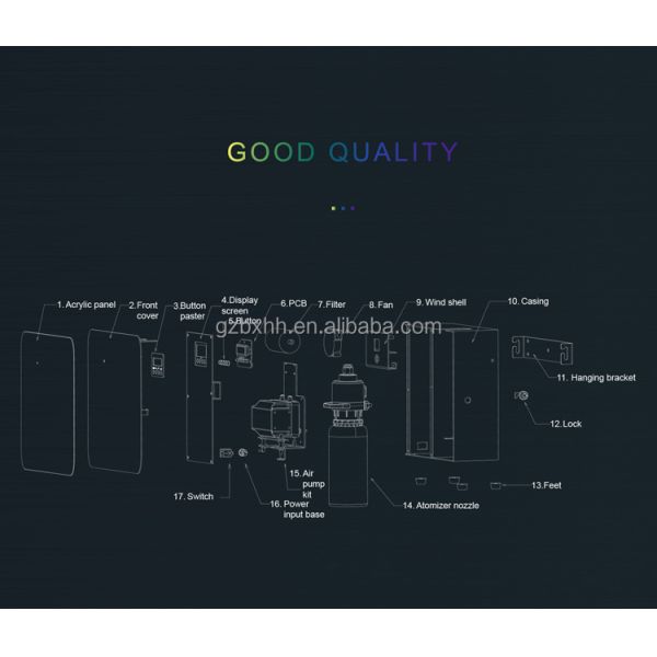 Black 500ml Aroma Diffuser Hotel Usb Electric Diffuser Sterilization